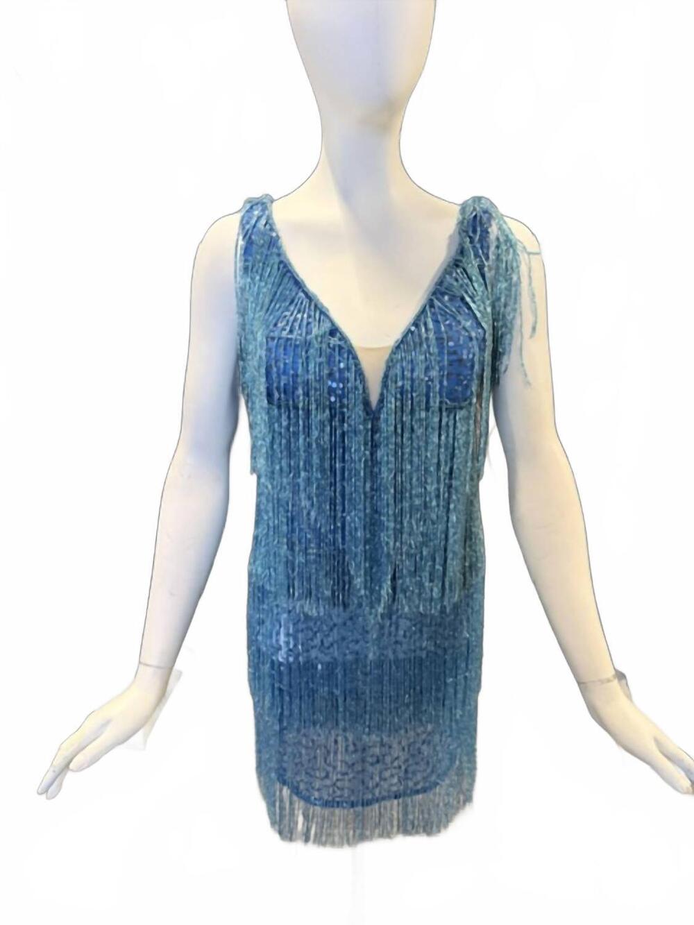 NEW AMARRA women's sleeveless v neck dress in bright blue